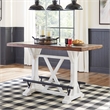 Ashley Furniture Valebeck Wood Counter Height Dining Table in White and Brown