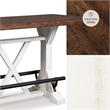 Ashley Furniture Valebeck Wood Counter Height Dining Table in White and Brown