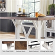Ashley Furniture Valebeck Wood Counter Height Dining Table in White and Brown