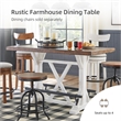 Ashley Furniture Valebeck Wood Counter Height Dining Table in White and Brown