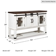 Signature Design by Ashley Valebeck 4 Door Server in White and Brown