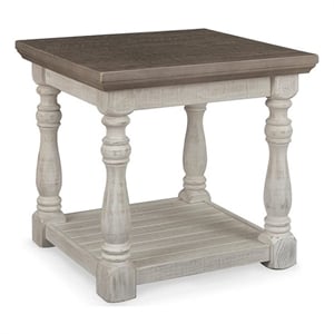 Signature Design by Ashley Havalance End Table in Gray and White