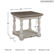Signature Design by Ashley Havalance End Table in Gray and White