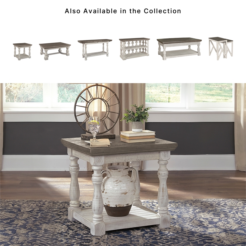 Signature Design by Ashley Havalance End Table in Gray and White