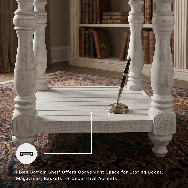 Signature Design by Ashley Havalance End Table in Gray and White