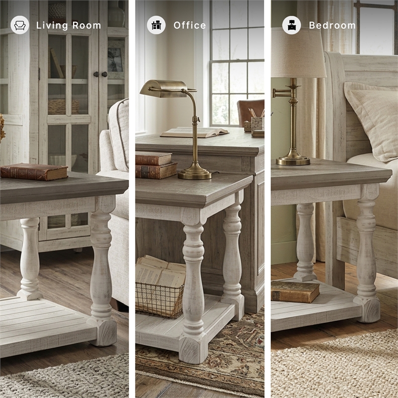 Signature Design by Ashley Havalance End Table in Gray and White