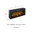 Signature Design by Ashley Electric LED Fireplace Insert in Black