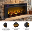 Signature Design by Ashley Electric LED Fireplace Insert in Black