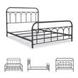 Ashley Furniture Nashburg Steel Metal Spindle Frame Queen Bed in Matte Black