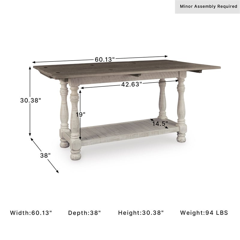 Signature Design by Ashley Havalance Flip Top Console Table in Gray and White