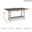 Signature Design by Ashley Havalance Flip Top Console Table in Gray and White