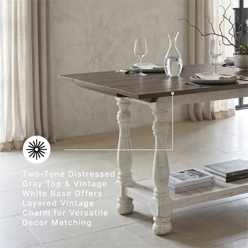 Signature Design by Ashley Havalance Flip Top Console Table in Gray and White