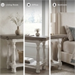 Signature Design by Ashley Havalance Flip Top Console Table in Gray and White