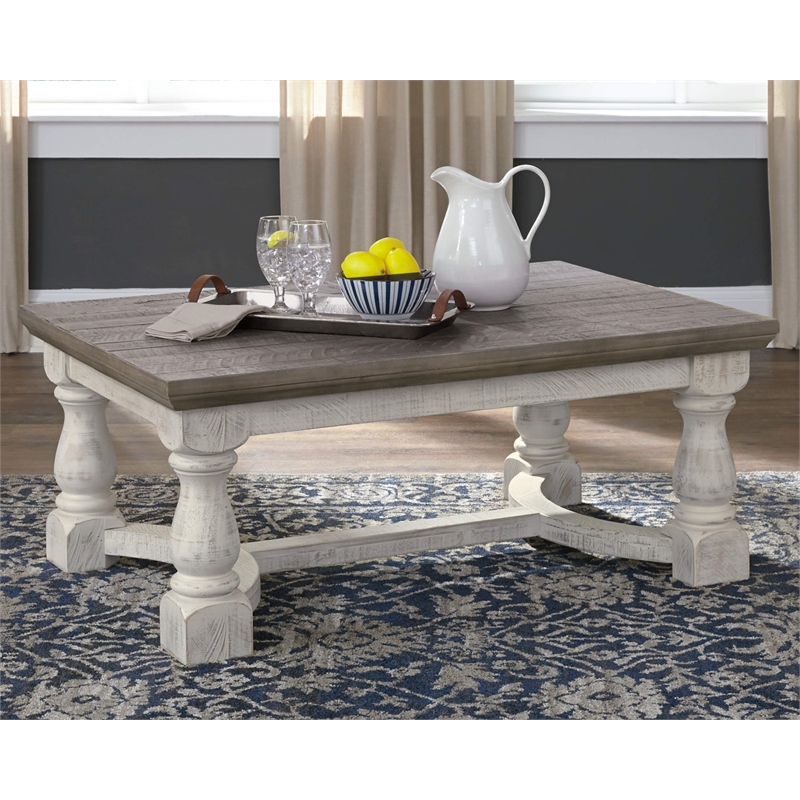 Signature Design by Ashley Havalance Coffee Table in Gray and White
