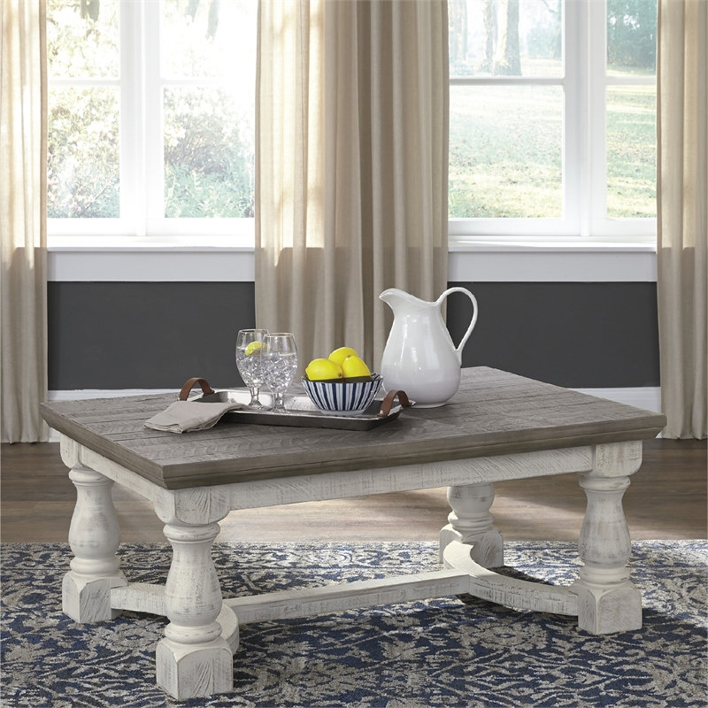 Signature Design by Ashley Havalance Coffee Table in Gray and White