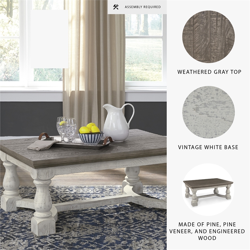 Signature Design by Ashley Havalance Coffee Table in Gray and White