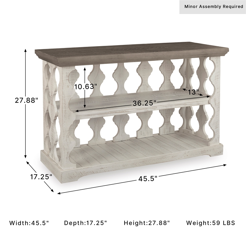 Signature Design by Ashley Havalance Console Table in Gray and White