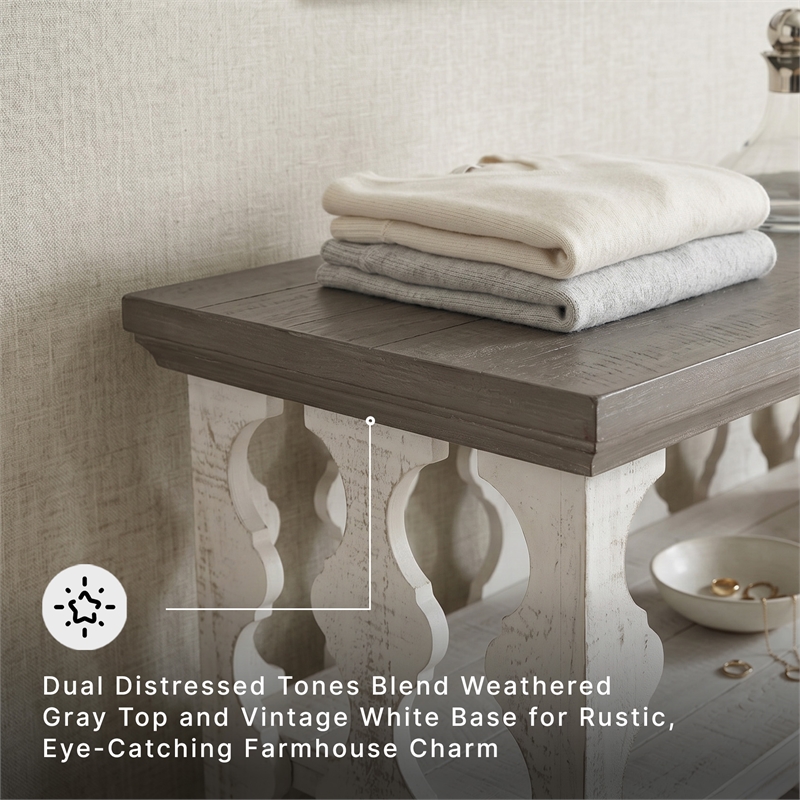 Signature Design by Ashley Havalance Console Table in Gray and White