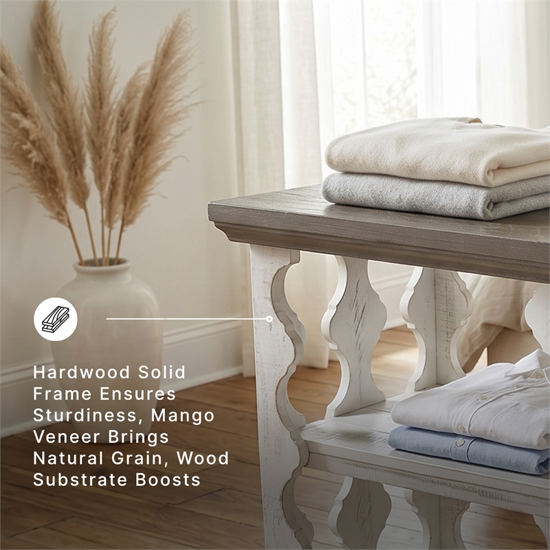 Signature Design by Ashley Havalance Console Table in Gray and White