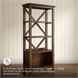 Ashley Furniture Baldridge 4 Shelf Crossbuck Bookcase in Rustic Warm Brown