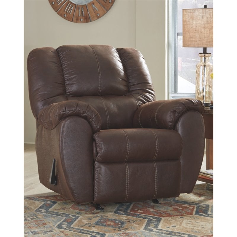Signature Design by Ashley McGann Rocker Recliner in Walnut