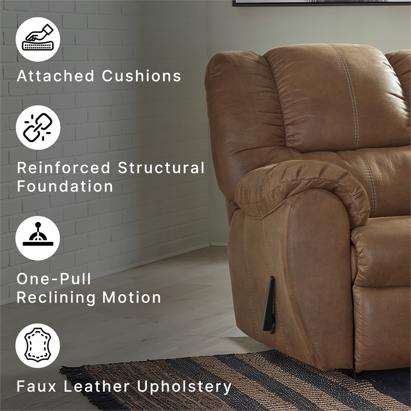 Signature Design by Ashley McGann Rocker Recliner in Saddle