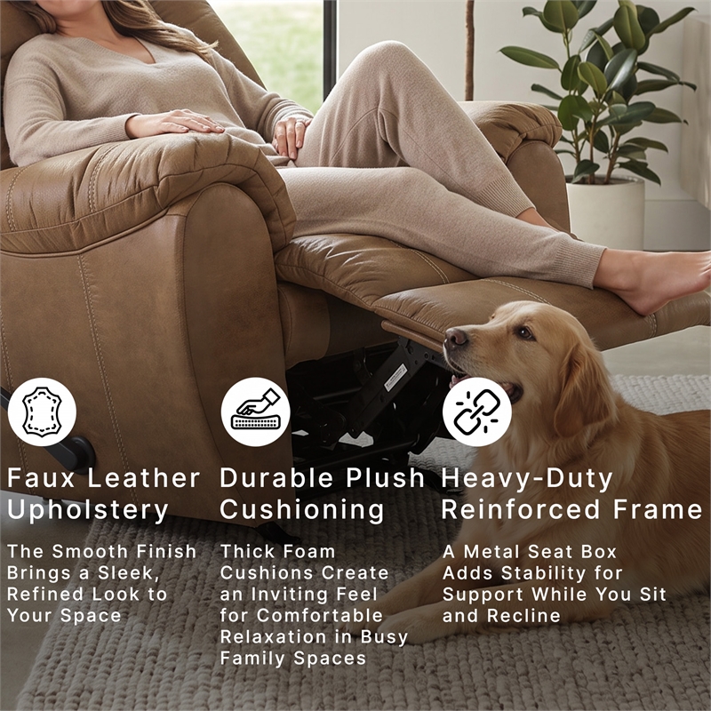 Signature Design by Ashley McGann Rocker Recliner in Saddle