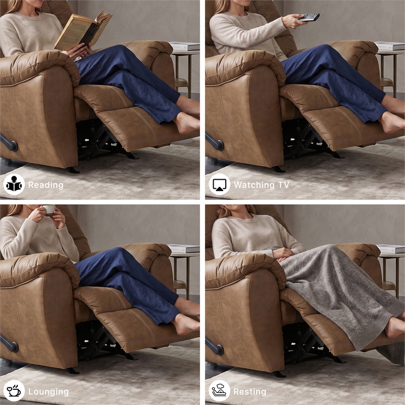 Signature Design by Ashley McGann Rocker Recliner in Saddle