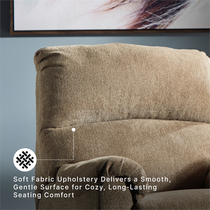 Signature Design by Ashley Nerviano Zero Wall Recliner in Mocha