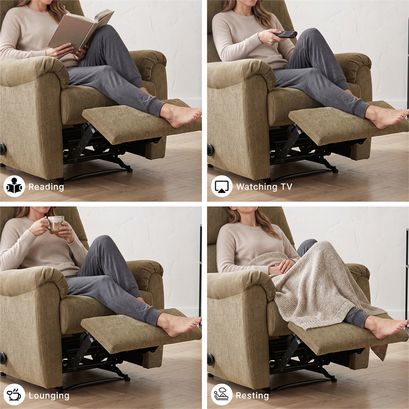 Signature Design by Ashley Nerviano Zero Wall Recliner in Mocha