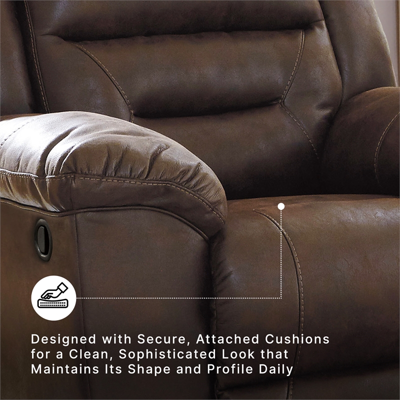 Signature Design by Ashley Stoneland Rocker Recliner in Chocolate