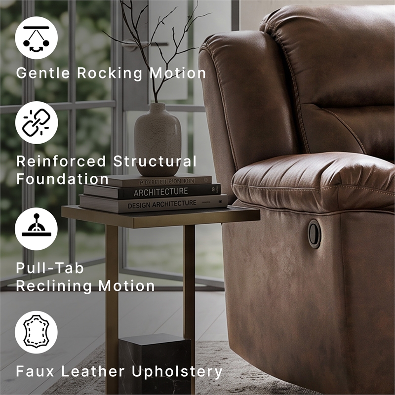 Signature Design by Ashley Stoneland Rocker Recliner in Chocolate