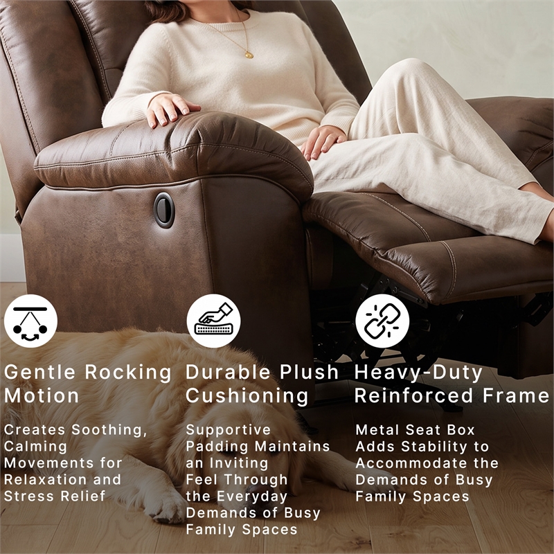 Signature Design by Ashley Stoneland Rocker Recliner in Chocolate