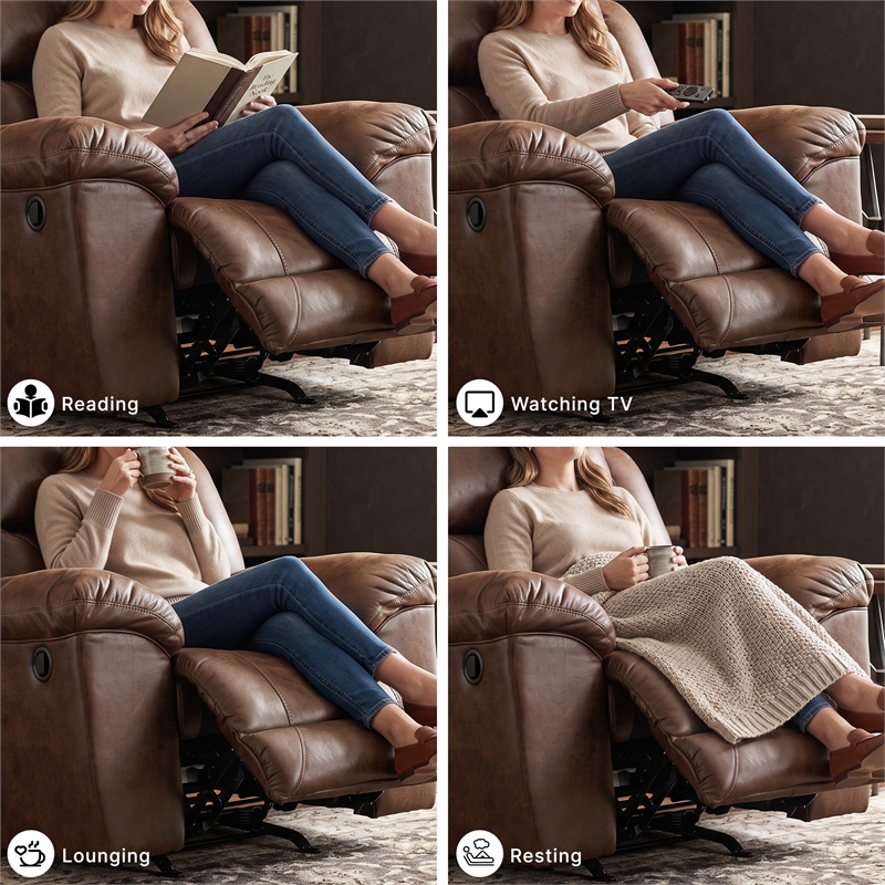 Signature Design by Ashley Stoneland Rocker Recliner in Chocolate