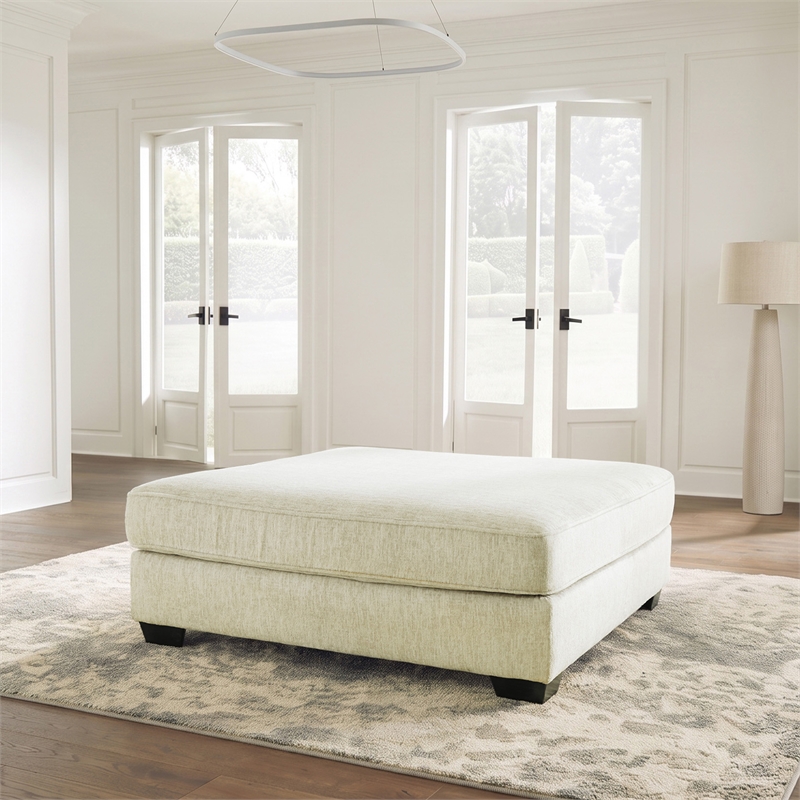 Signature Design by Ashley Rawcliffe Oversized Accent Ottoman in Parchment