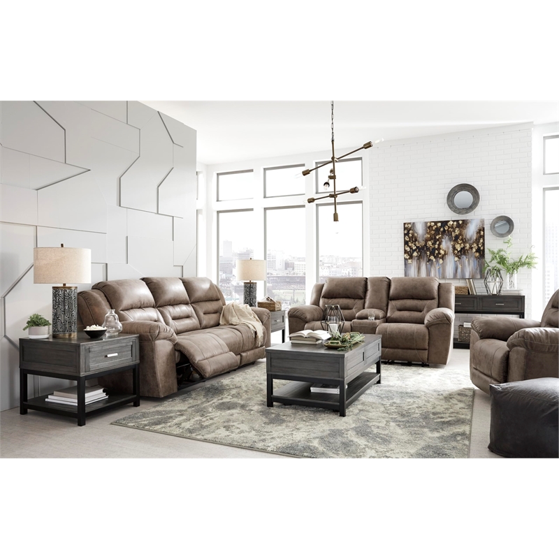 Signature Design by Ashley Stoneland Rocker Recliner in Fossil