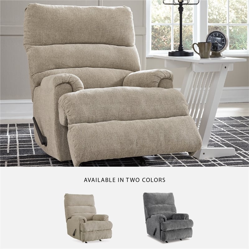 Signature Design by Ashley Man Fort Rocker Recliner in Dusk