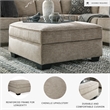 Signature Design by Ashley Bovarian Ottoman with Storage in Stone
