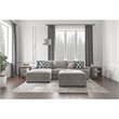 Ashley Furniture Bardarson Fabric Upholstered Ottoman with Storage in Silver