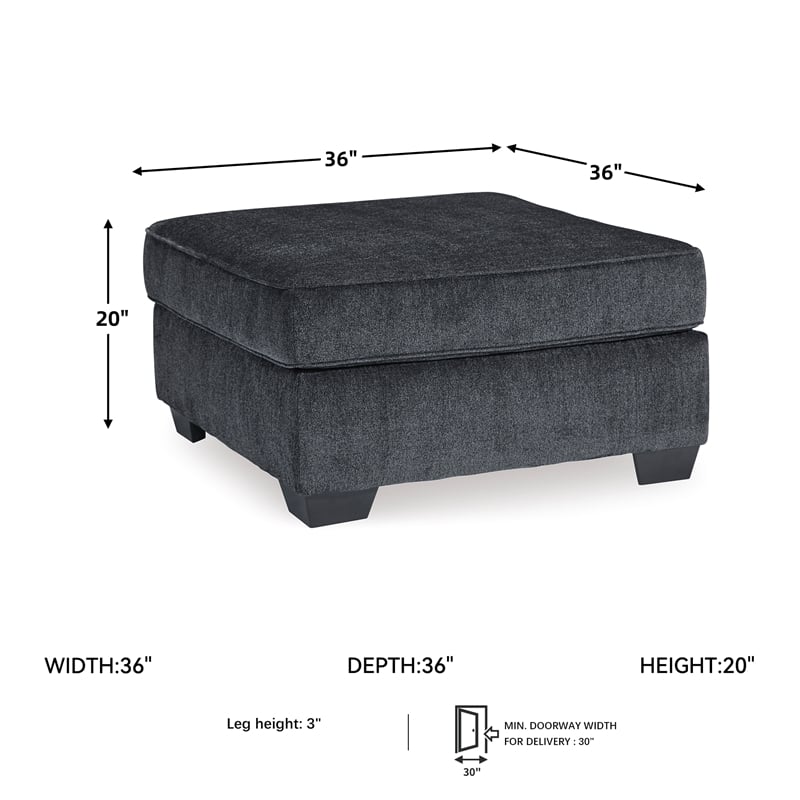 Signature Design by Ashley Altari Oversized Accent Ottoman in Slate