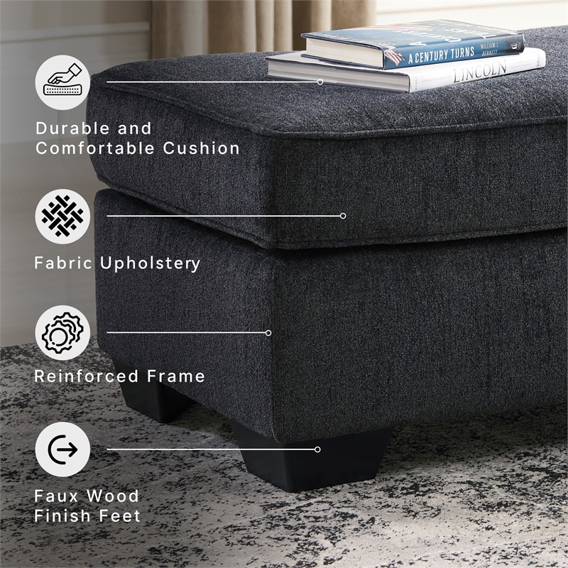 Signature Design by Ashley Altari Ottoman in Charcoal