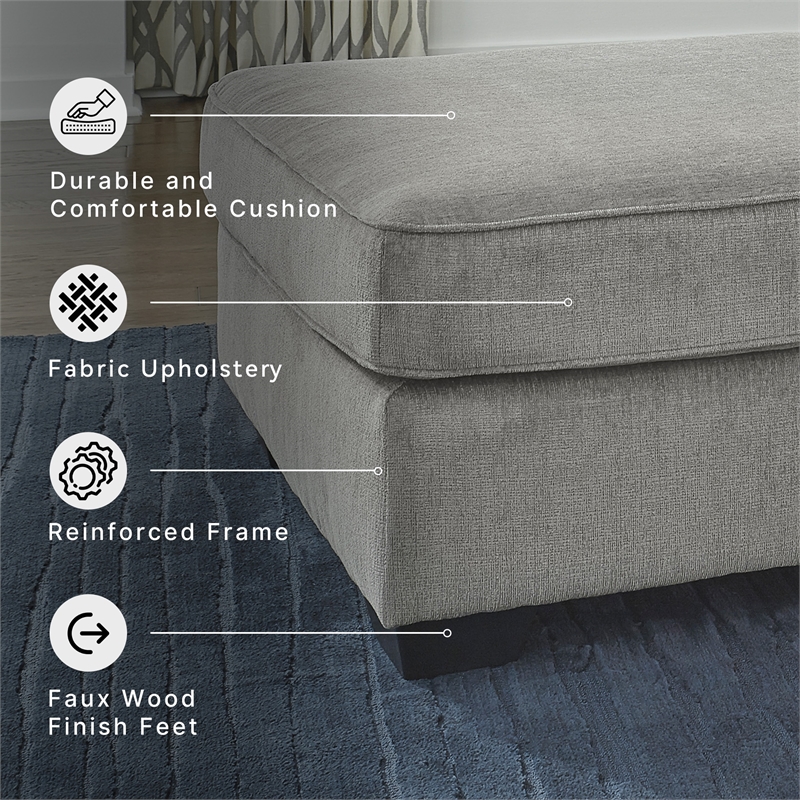 Signature Design by Ashley Altari Ottoman in Alloy