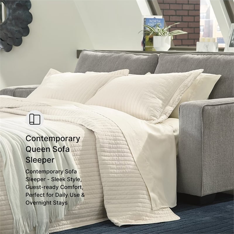 Signature Design by Ashley Altari Queen Sleeper Sofa in Alloy
