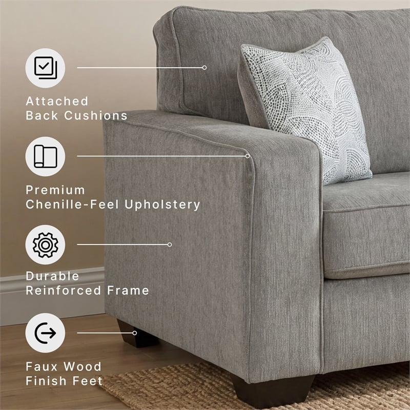 Signature Design by Ashley Altari Queen Sleeper Sofa in Alloy