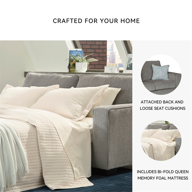 Signature Design by Ashley Altari Queen Sleeper Sofa in Alloy