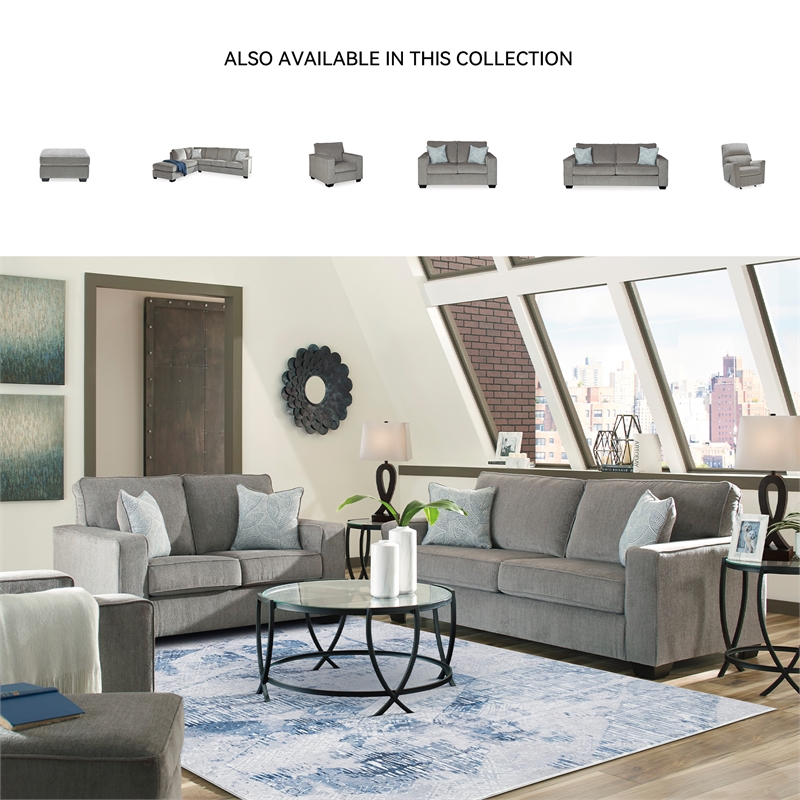 Signature Design by Ashley Altari Queen Sleeper Sofa in Alloy