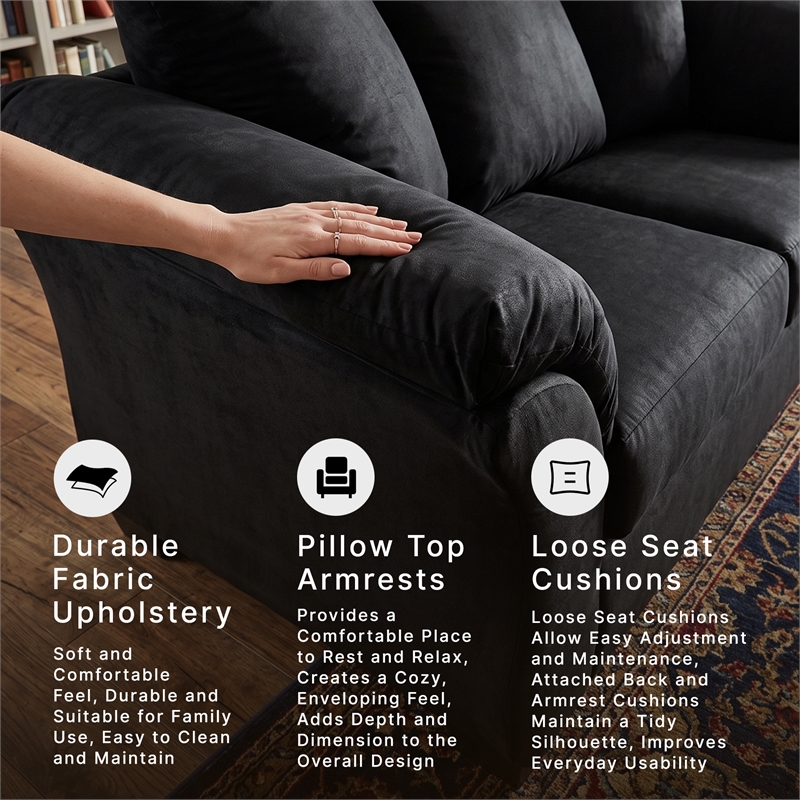 Signature Design by Ashley Darcy Loveseat in Black