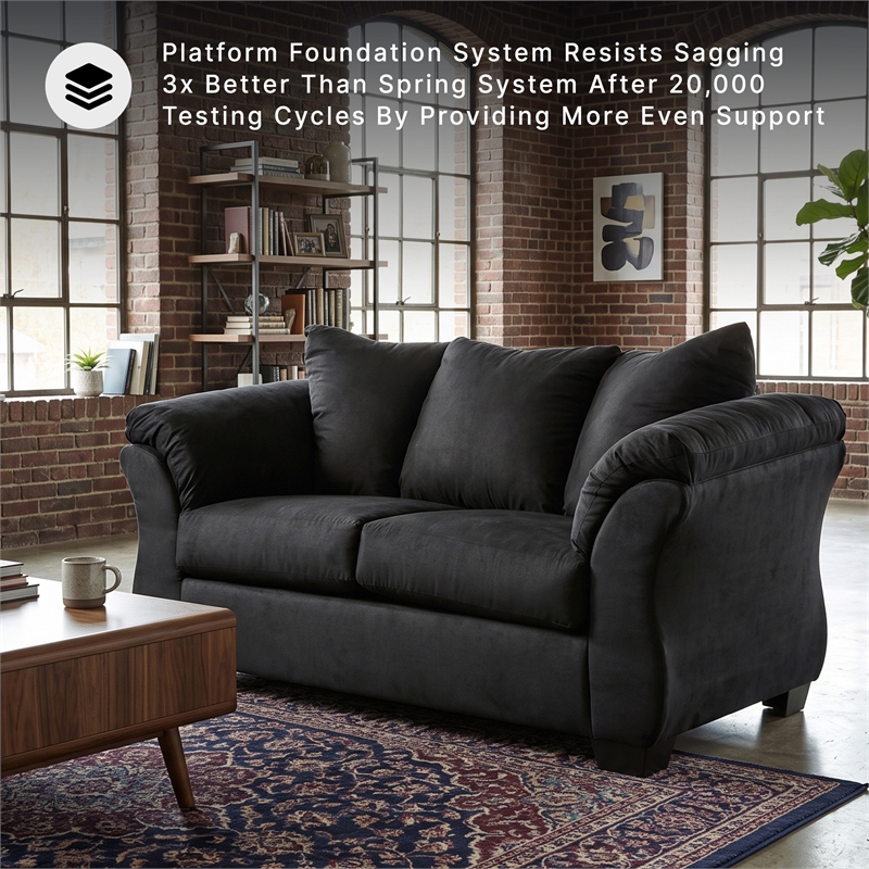 Signature Design by Ashley Darcy Loveseat in Black