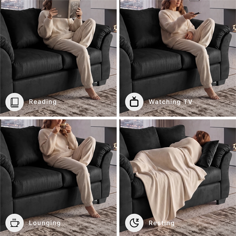 Signature Design by Ashley Darcy Loveseat in Black