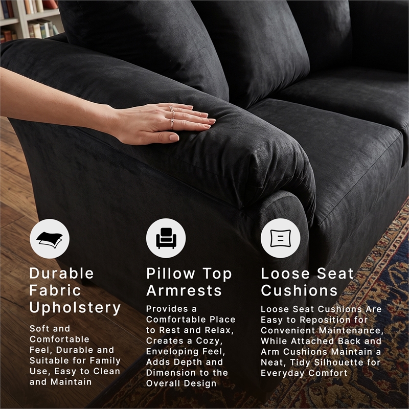 Signature Design by Ashley Darcy Loveseat in Black